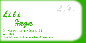 lili haga business card